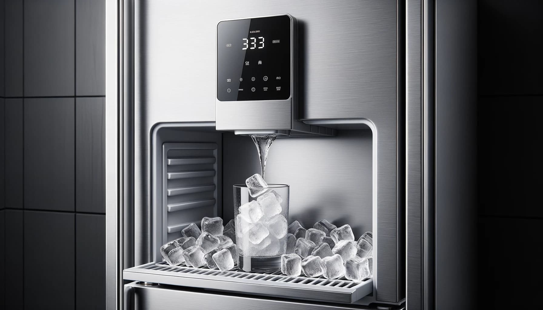 Geladeira que faz gelo na porta