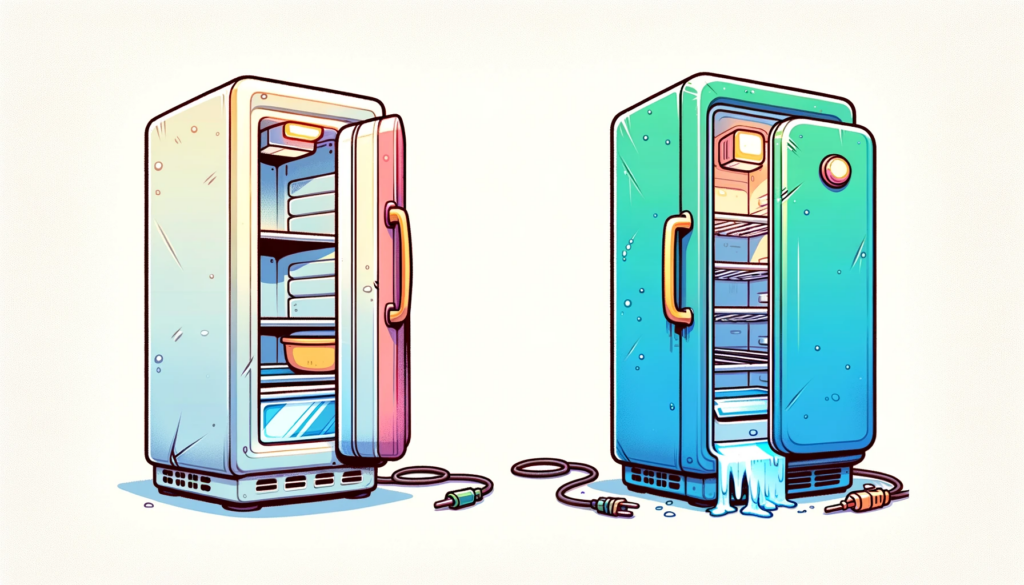 Geladeira desligada porta aberta ou fechada?