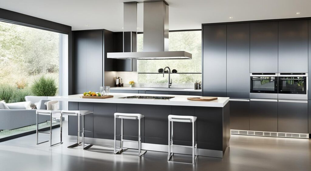 cozinha com geladeira inox moderna cozinha com geladeira inox moderna