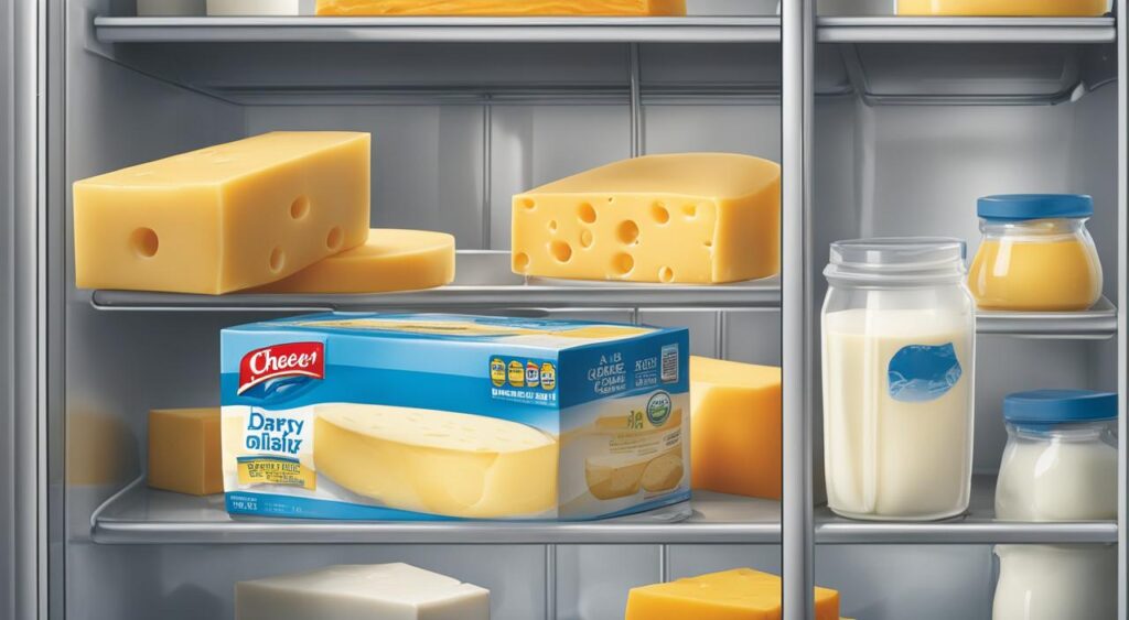 armazenamento de queijos amarelos