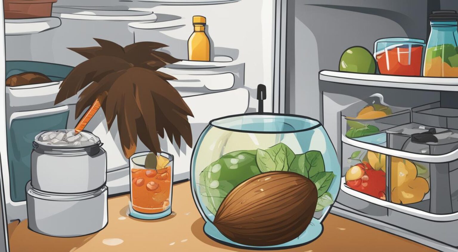 como conservar cocos secos na geladeira