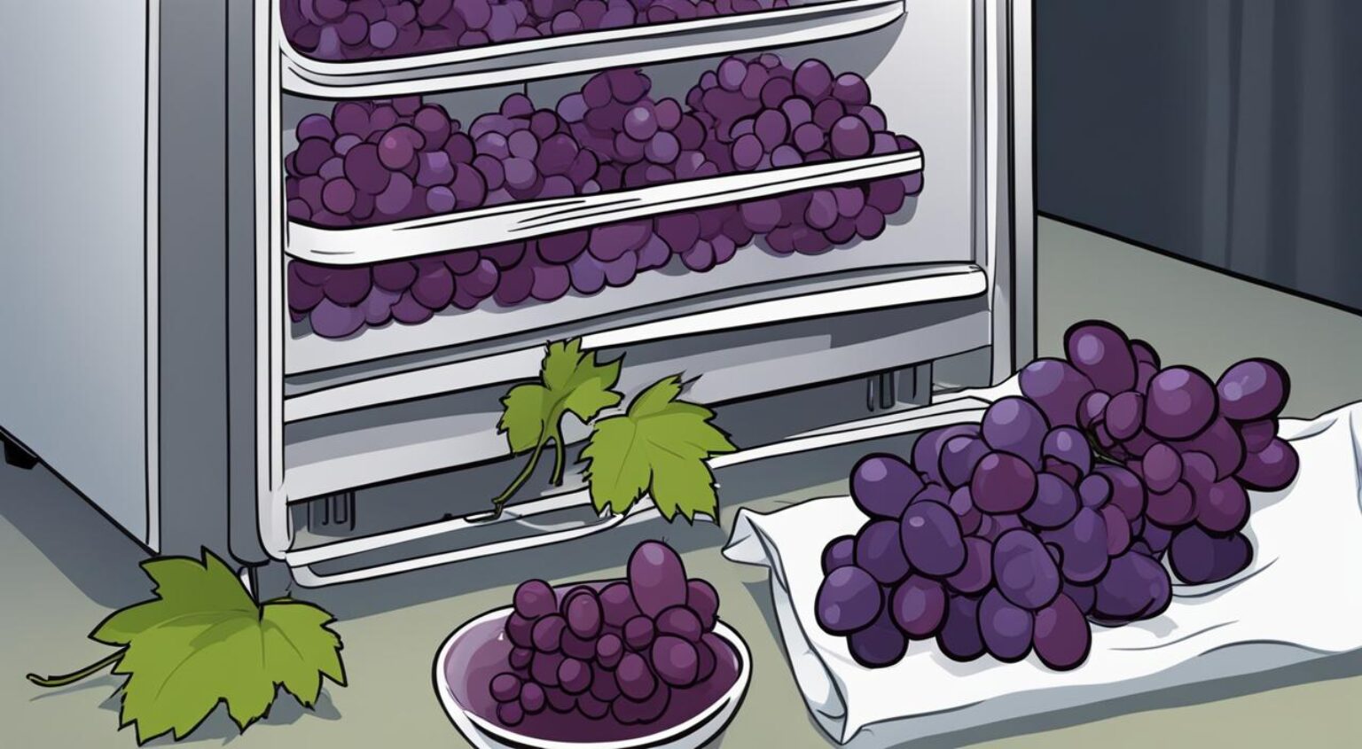 como conservar uva na geladeira