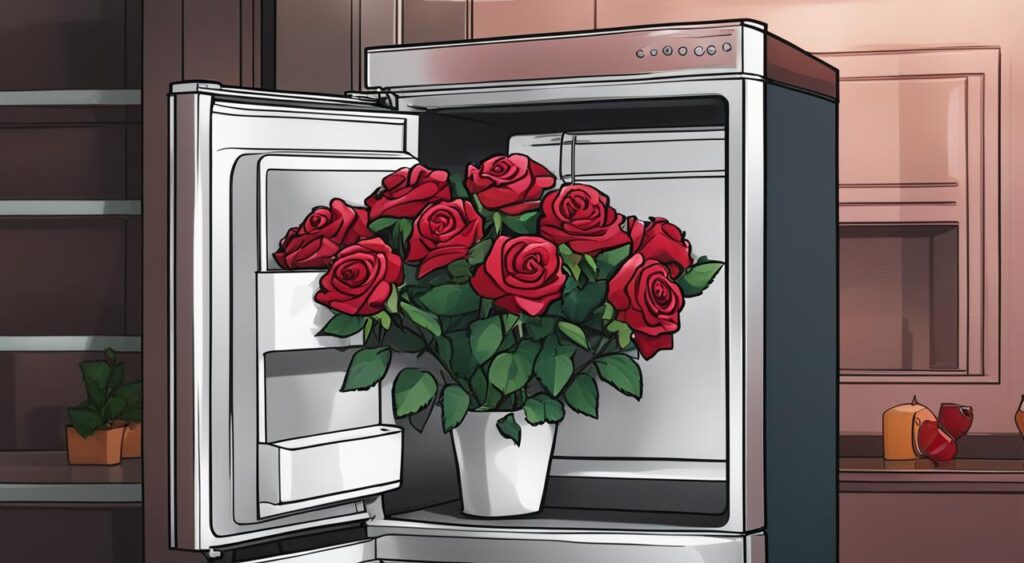 como prolongar a vida das rosas na geladeira