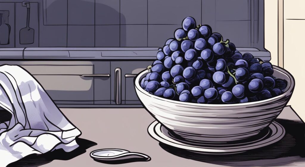 observações sobre armazenamento de uva na geladeira
